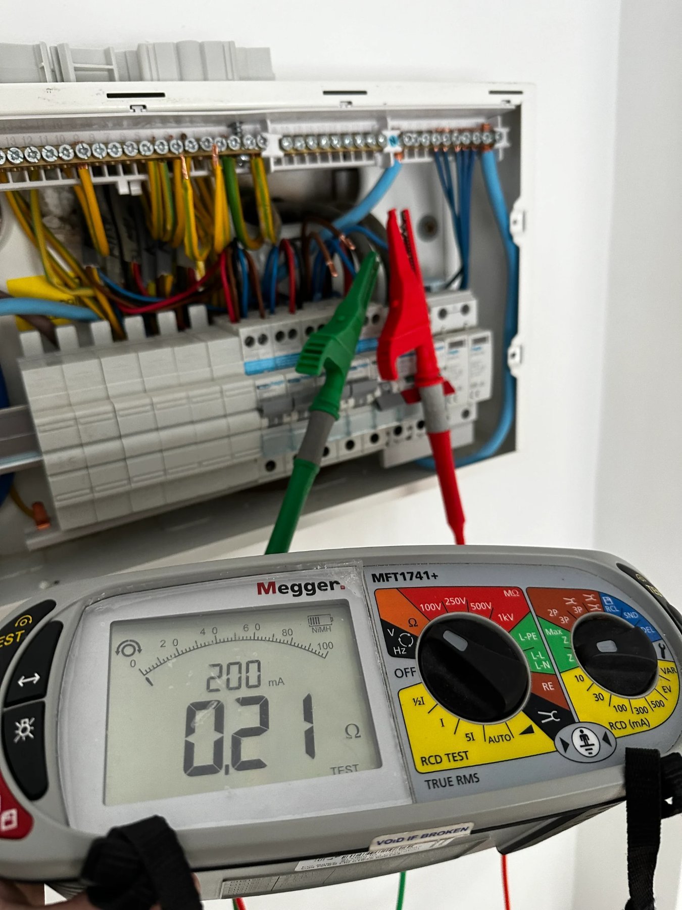 Full RCBO consumer unit with surge protection, neatly wired and labelled in a Brighton & Hove home